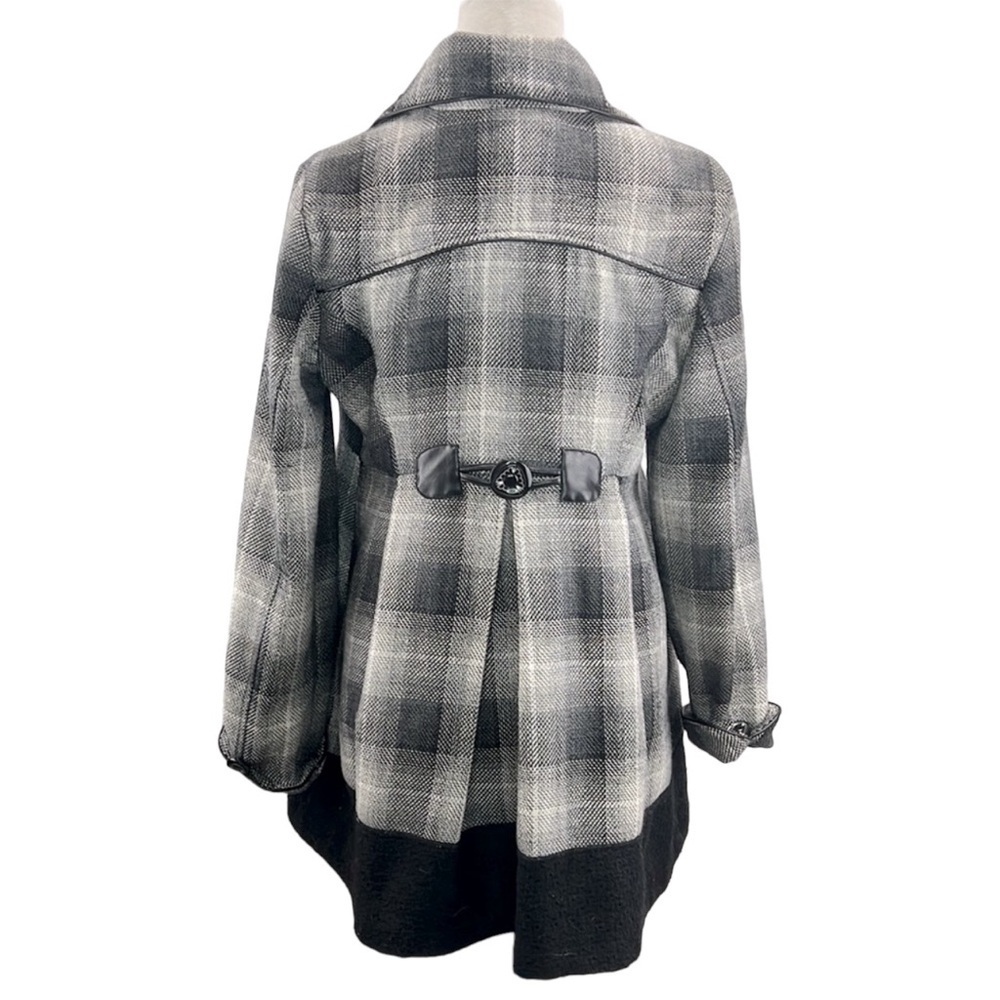 Jolt Plaid Pea Coat - Picture 4 of 7